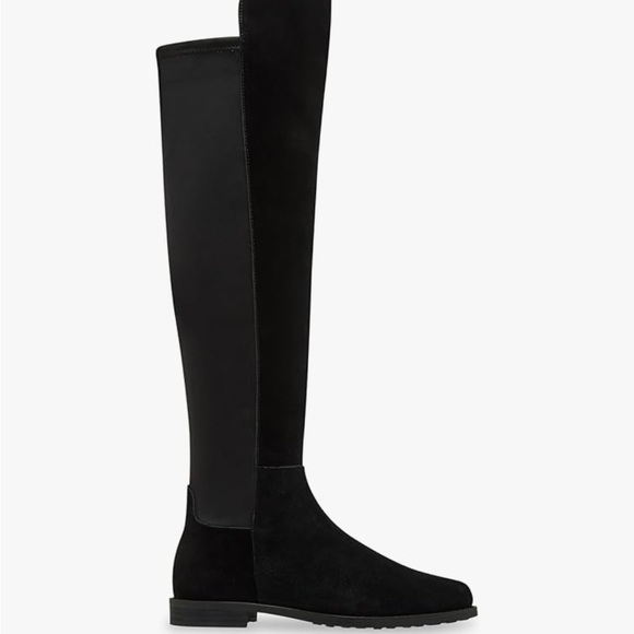 Blonde Women's Black suede over the knee High Boots size 10 waterproof used - Picture 1 of 7